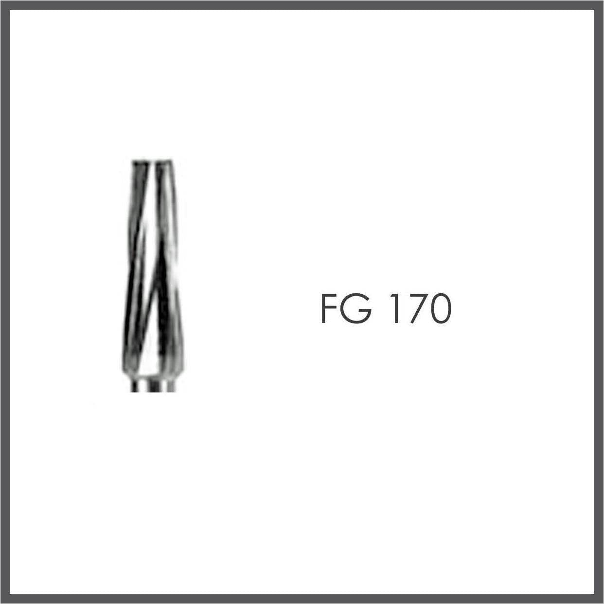 FG Shank Carbide bur # 170, Plain Taper Fissure, 10 pcs/pack.