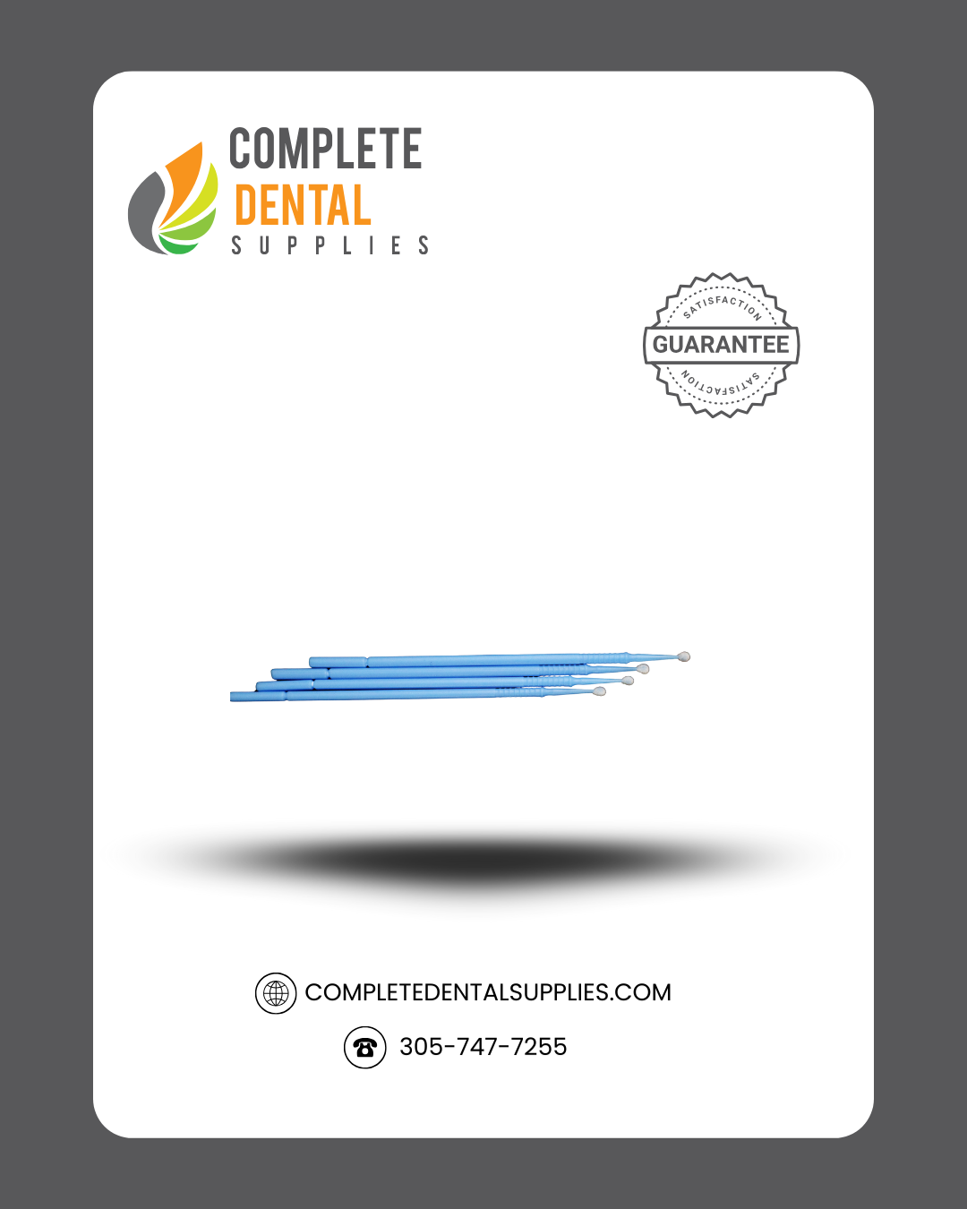 Micro Applicators, Plastic Canister Packaging, # 3, 100 pcs/tubes, 4 tubes/Box.