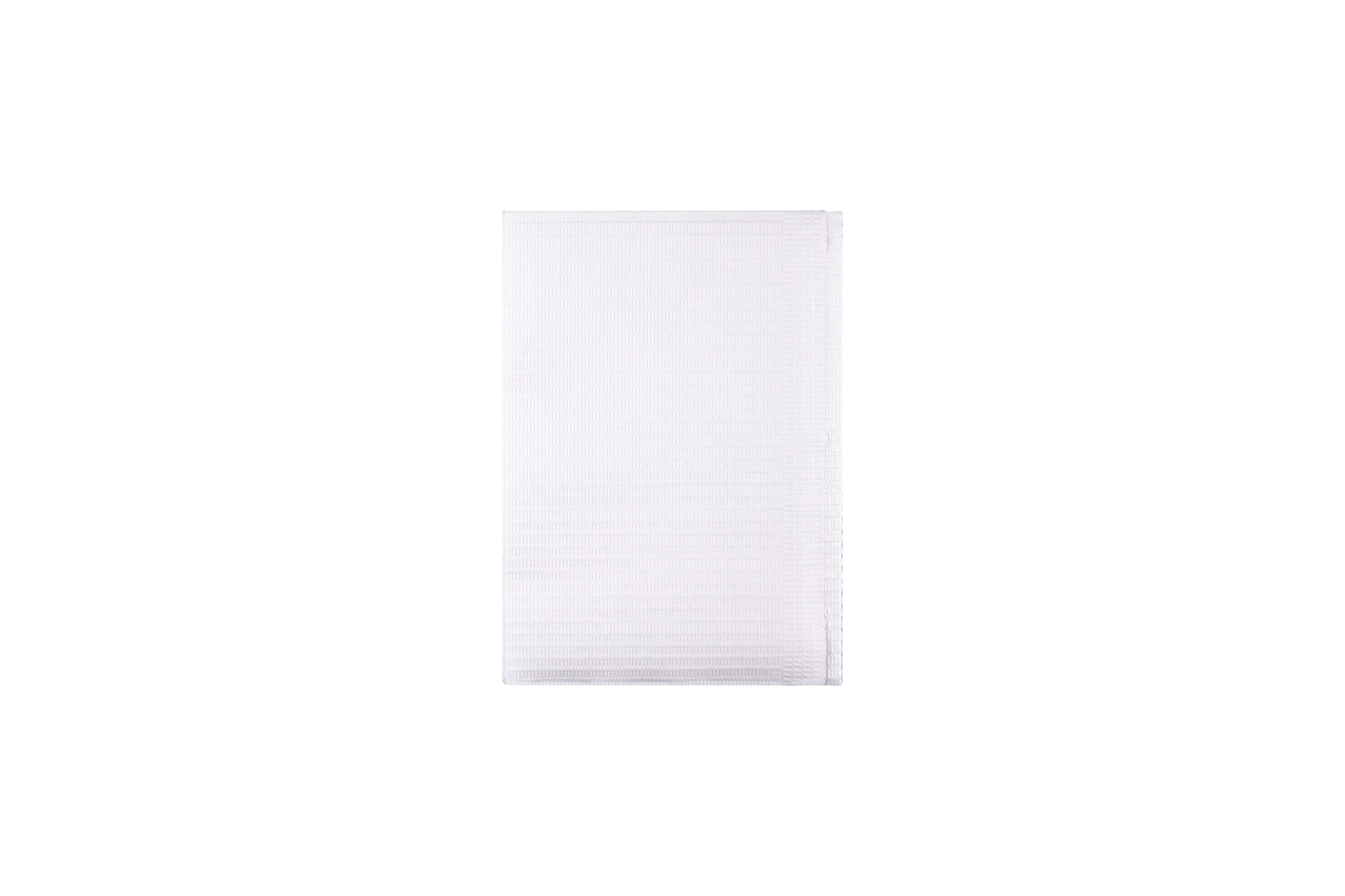 Patient Bibs, 2 Ply Paper + 1 Ply Poly, 6.5gram, Standard, White color, 500 Pcs / case.