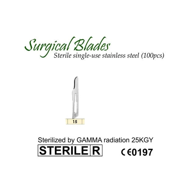 Surgical Blades # 15, 100/box.