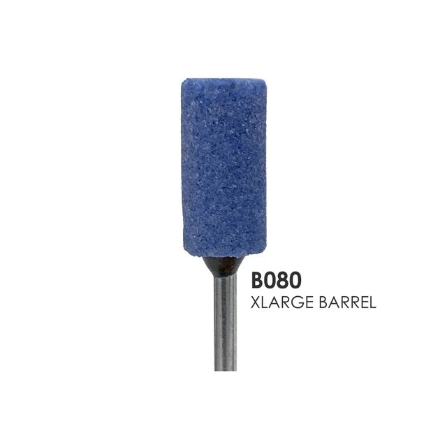Blue Mounted Stones (HP Shank) B080, Large BARREL, 100 pcs/box.