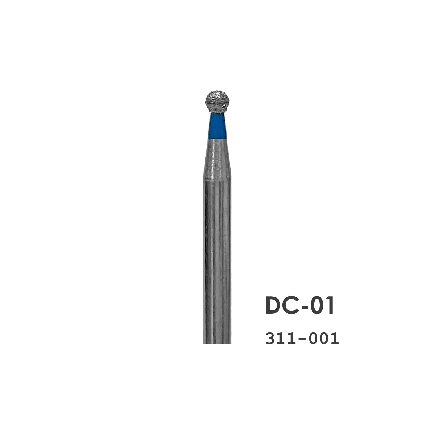 Diamond Coated Burs, DC01 Round, 1.65 x 1.85 mm, each.