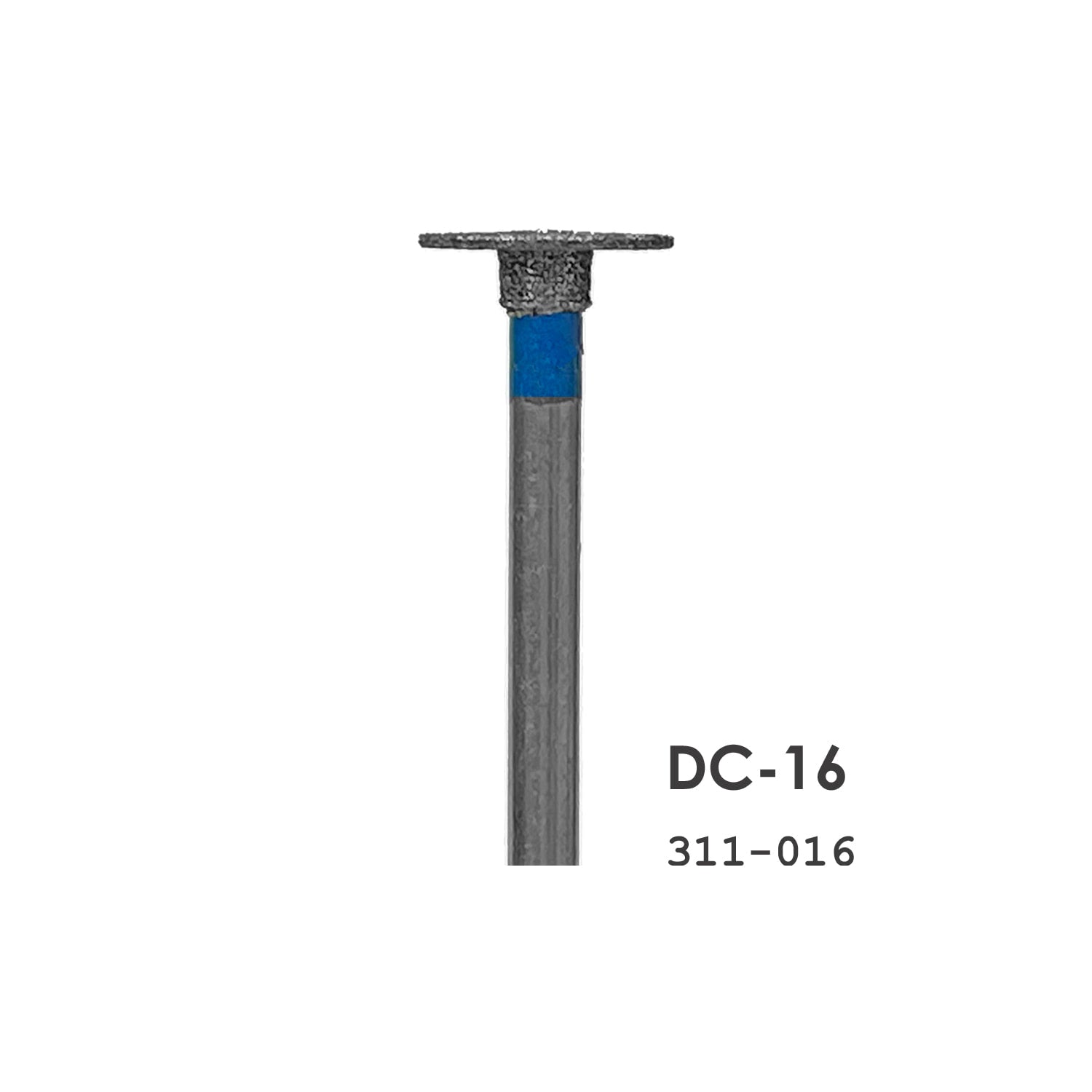 Diamond Coated Burs, DC16, Wheel, 1.00 x 8.00 mm, Each.