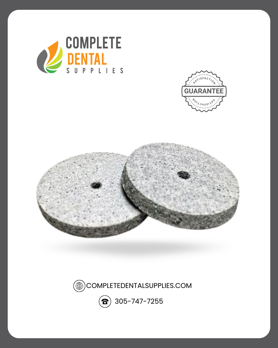 Silicon Unmounted Wheel Coarse White - Use for pre-polishing porcelains and metals - Reducing & Smoothing, 100/box