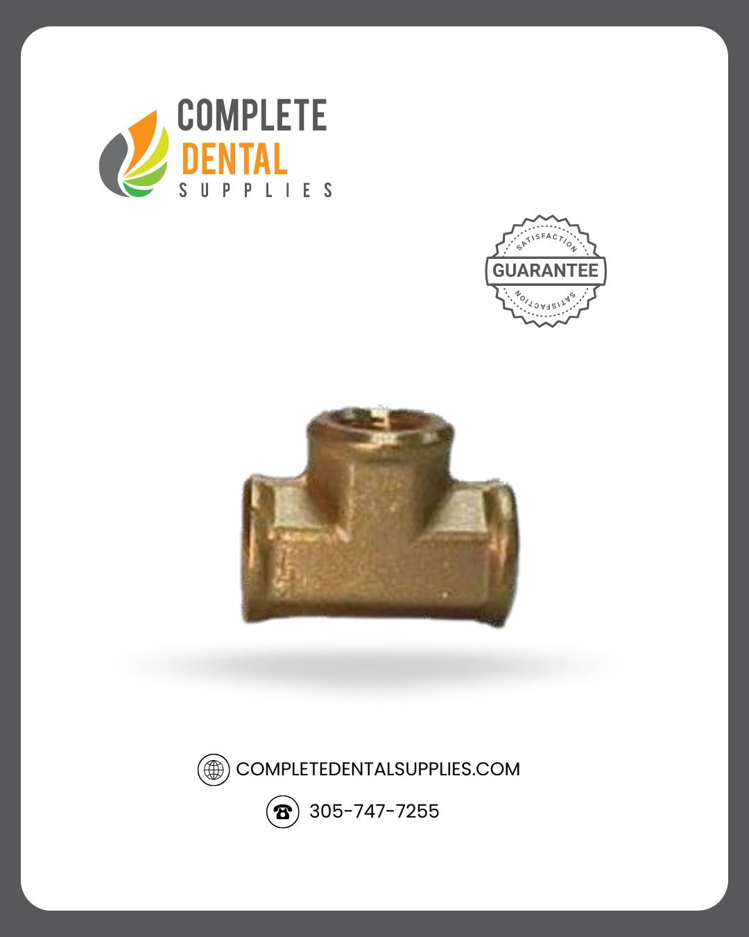 1/4" FPT Pipe Tee, each.