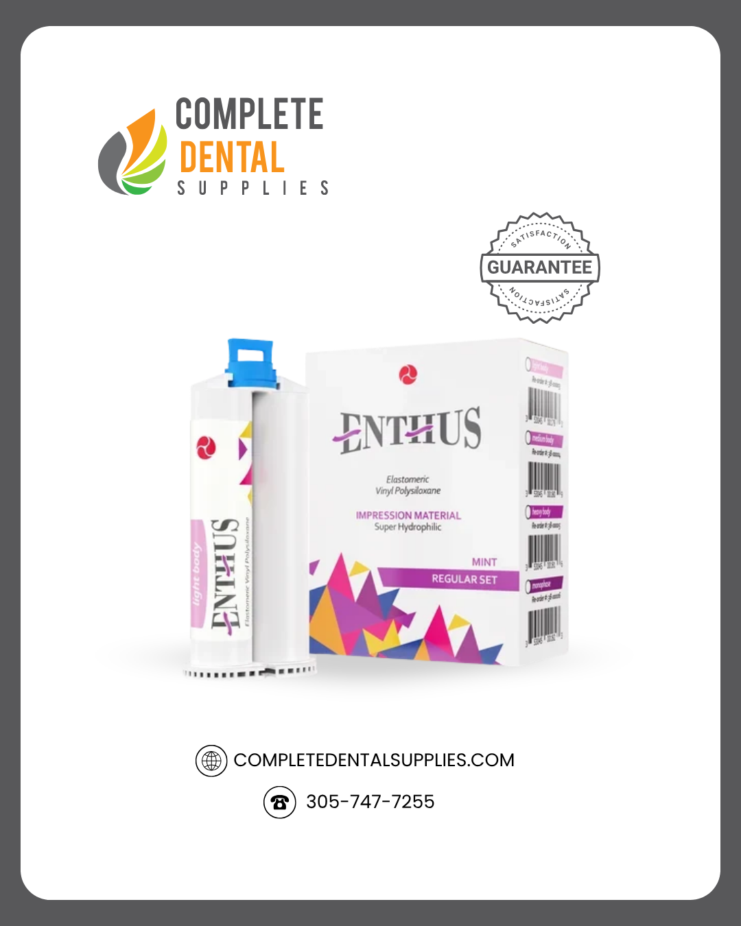 Enthus VPS  Light Body Regular Set - Spearmint 4 x 50ml Cartriges.