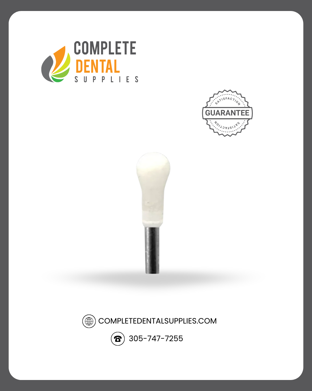 FG White Mounted Stone # FG-WRD1- Round, 12pcs/box