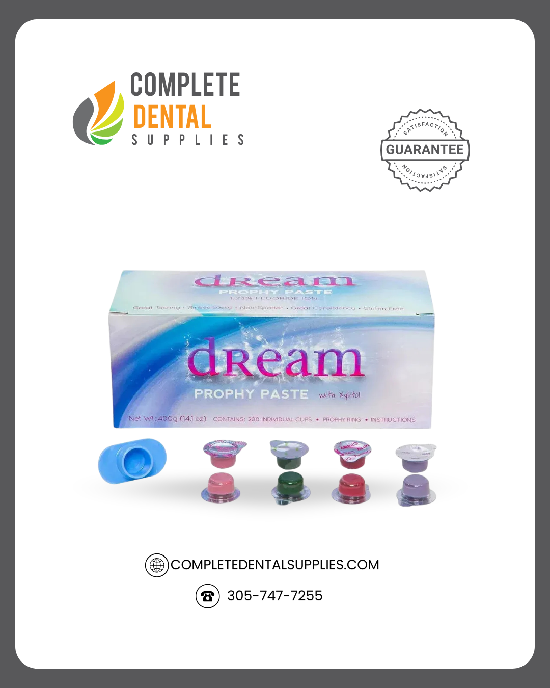 Prophy Paste Cups 200/box Assorted  Medium, 200 cups / box.