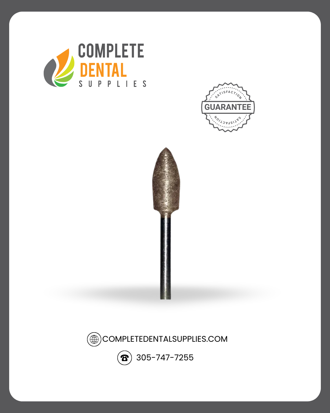 Sintered Diamond Burs SDN #6, HP Shank, each.