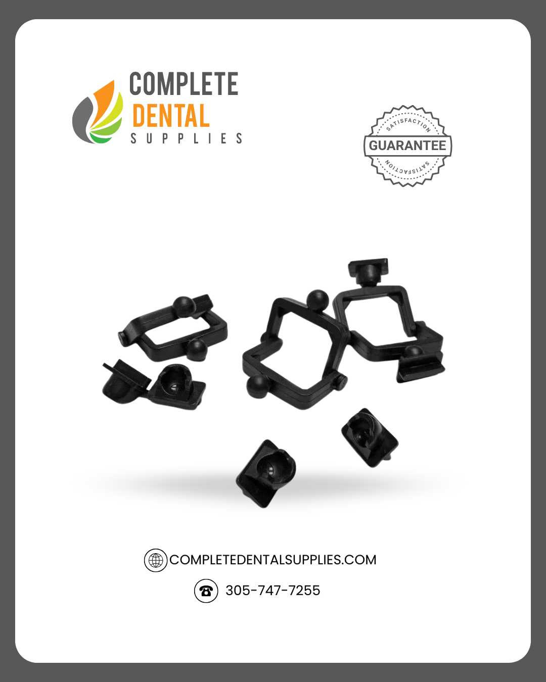 Black Disposable Plastic Articulators, 100 set/pkg