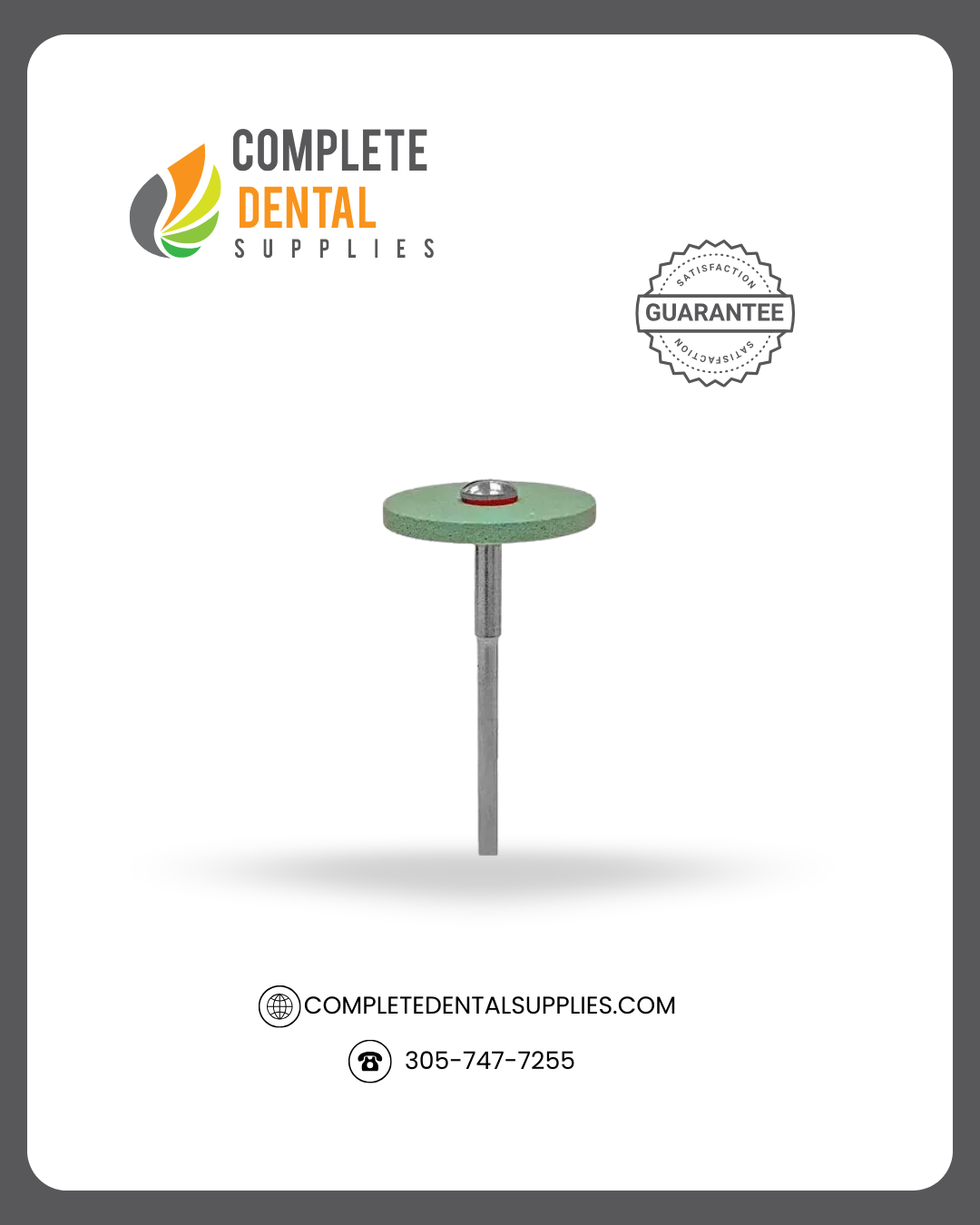 Diamond Impregnated Green Mounted Stone Wheel - W-10 each.