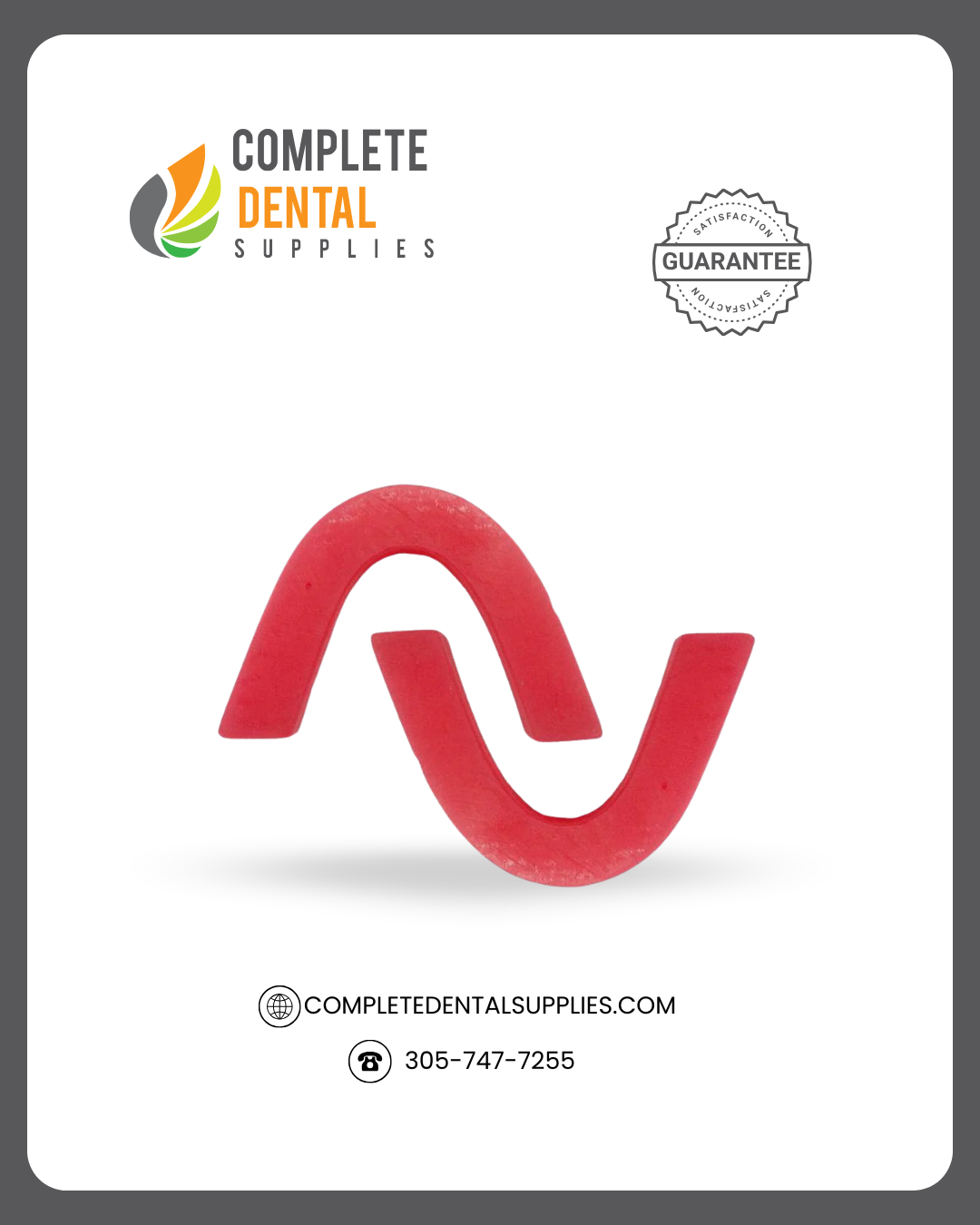 Rogxon Wax , Anatomic U Shape Bite Block, Hard Pink, box.