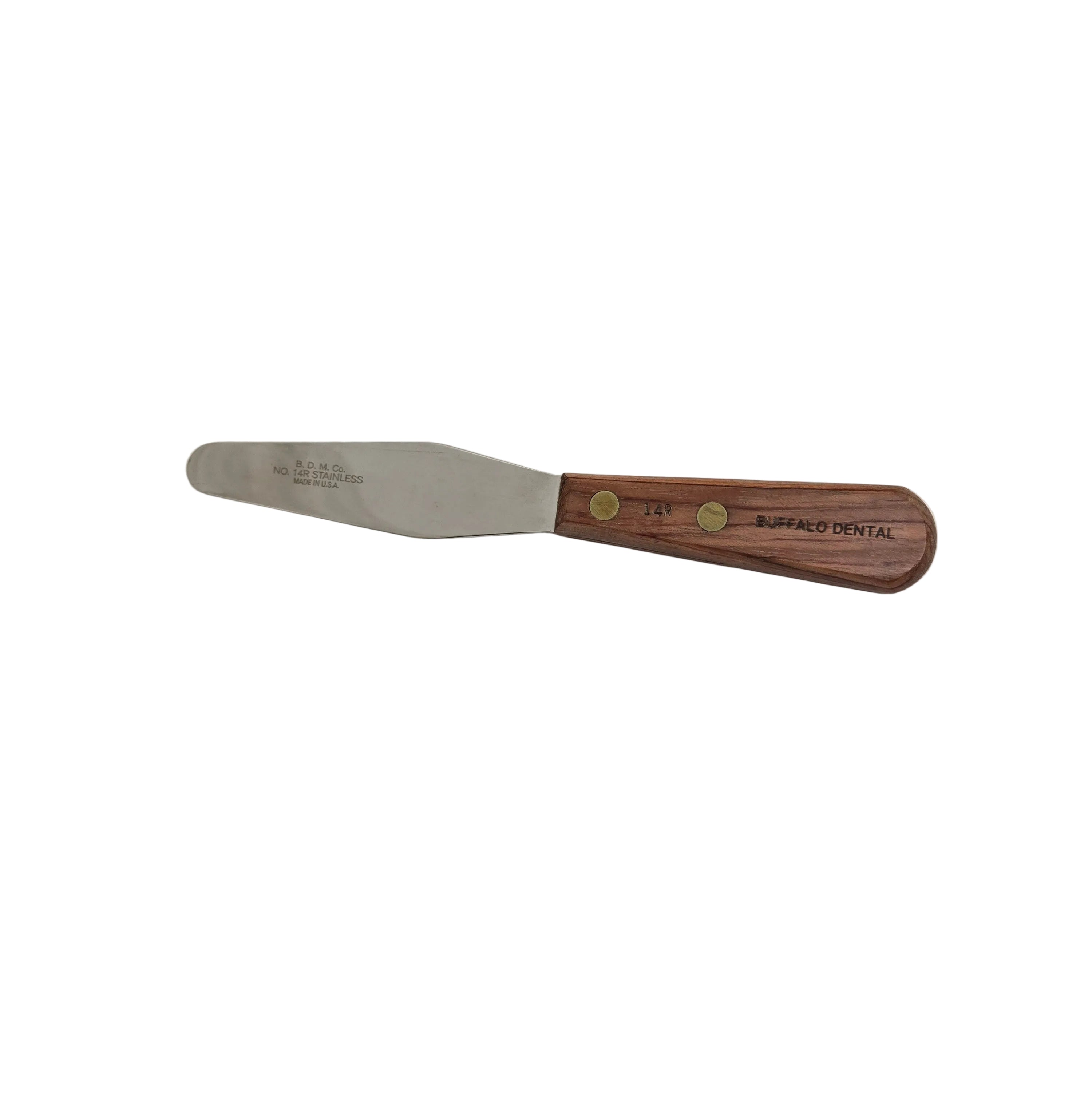 No. 14R Spatula, 4 1/4” Rigid Blade for Impression Material, each.