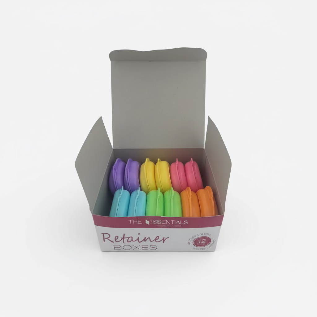 Retainer Boxes Assorted Color, 12pcs/pack.