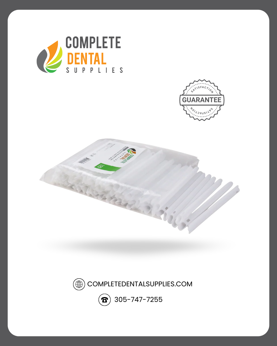 Vented Oral Evacuation Tips 6"-152mm, White, 100 pcs / Bag.