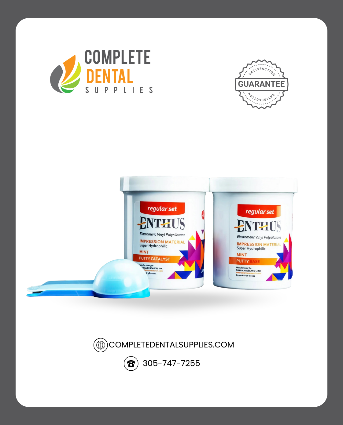 Enthus VPS Putty Regular Set - Spear Mint, 2 x 300ml Jars & 2 Scoops.