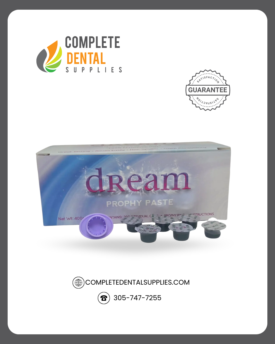 Prophy Paste Cups, Medium, Mint Flavor, 200 cups / box.