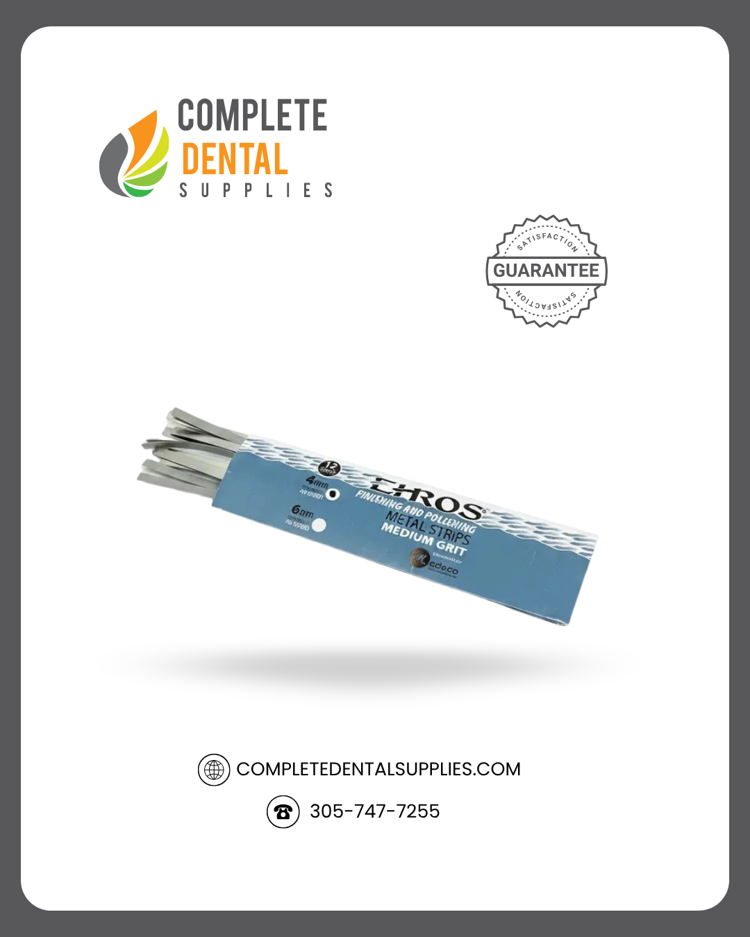 Ehros Polishing Metal Strips 4mm x 12/Pkg