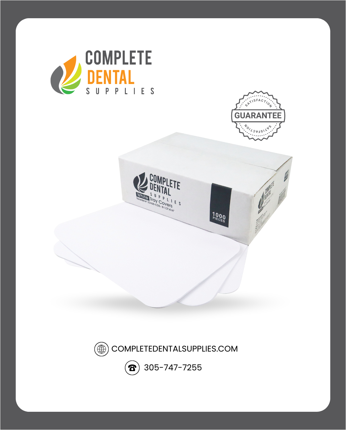 Tray Covers, White 8-1/2“x12-1/4",  1000 pcs / case.