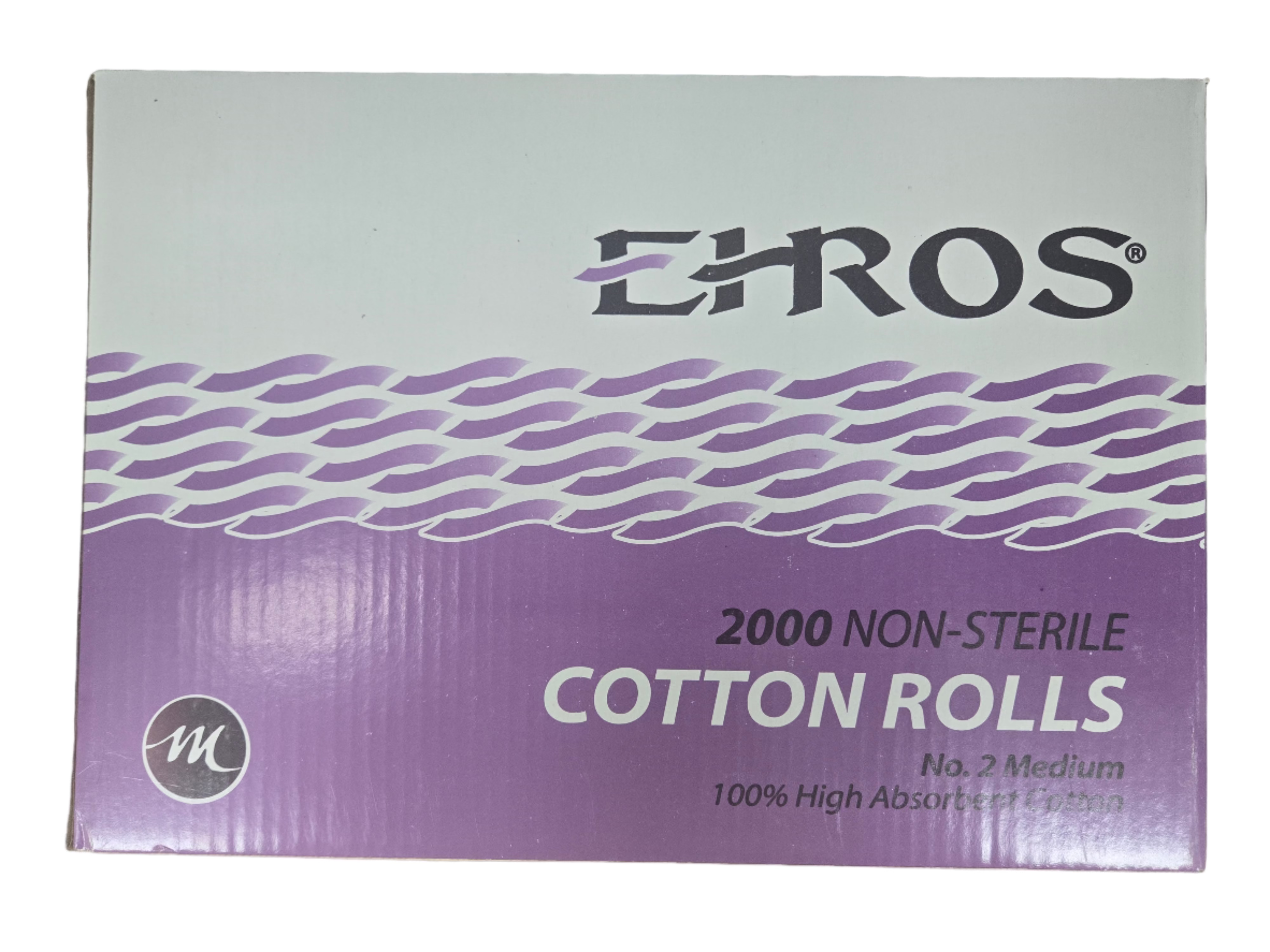 Ehros Cotton Rolls # 2 Medium, Non-Sterile x 2000, 40pack/ box.