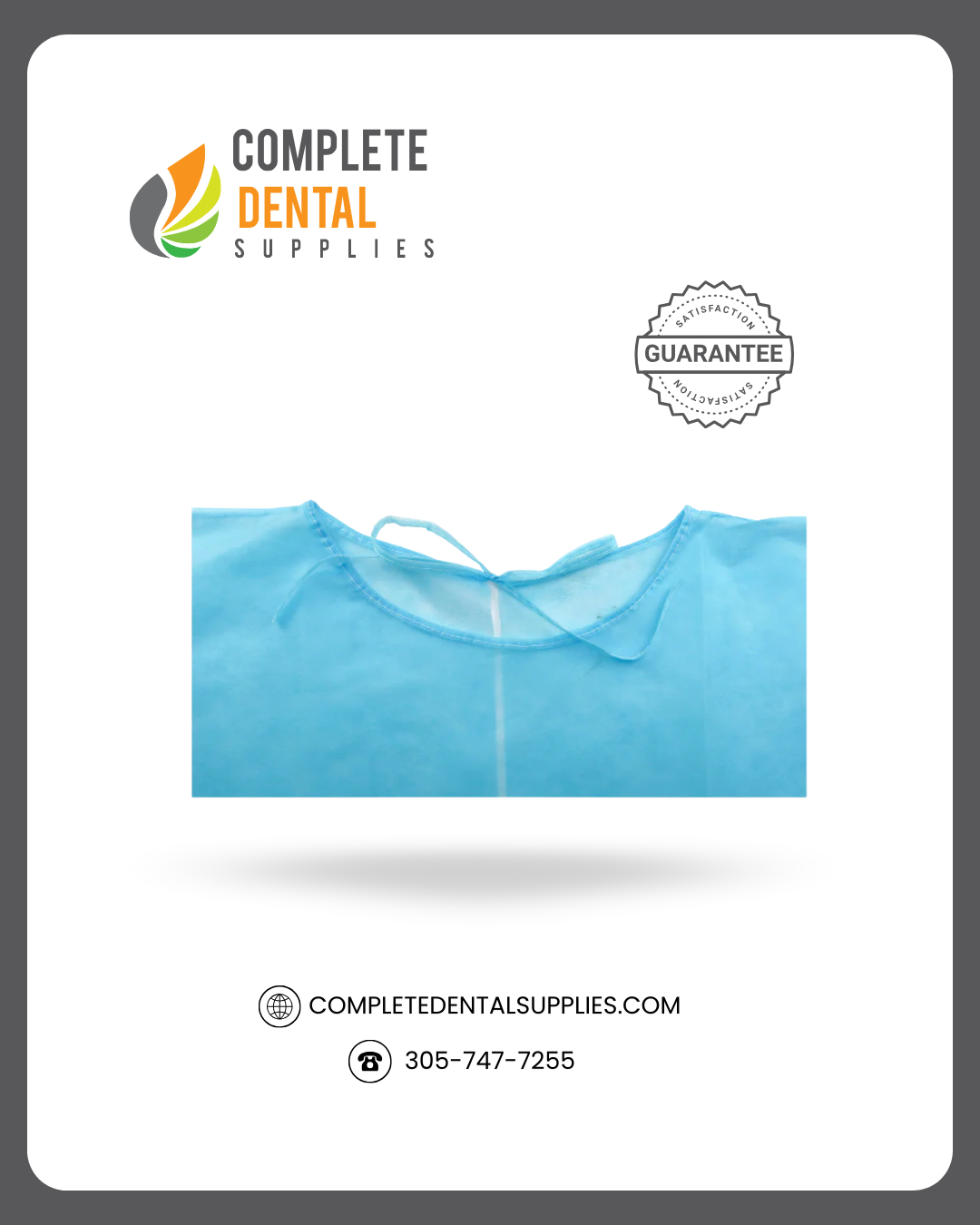 Isolation Gown, Nylon Knitted Cuffs,30g PP, 5 Bags / Case.