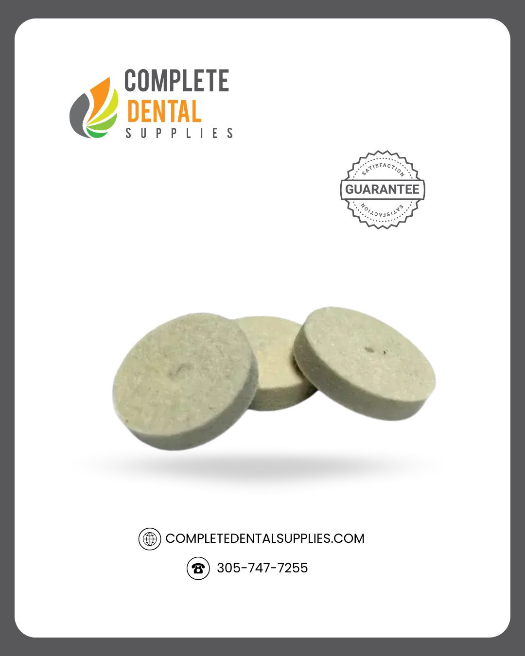 Felt Wheels (Medium), Felt-Med, 1.0 x 0.20 mm, 100PCS/ pack.