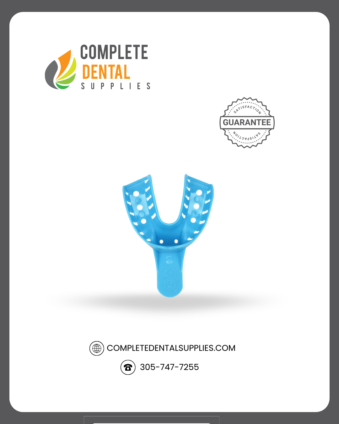 Disposable Impression Trays, Perforated # 2, Large Lower, 12 pcs / bag.