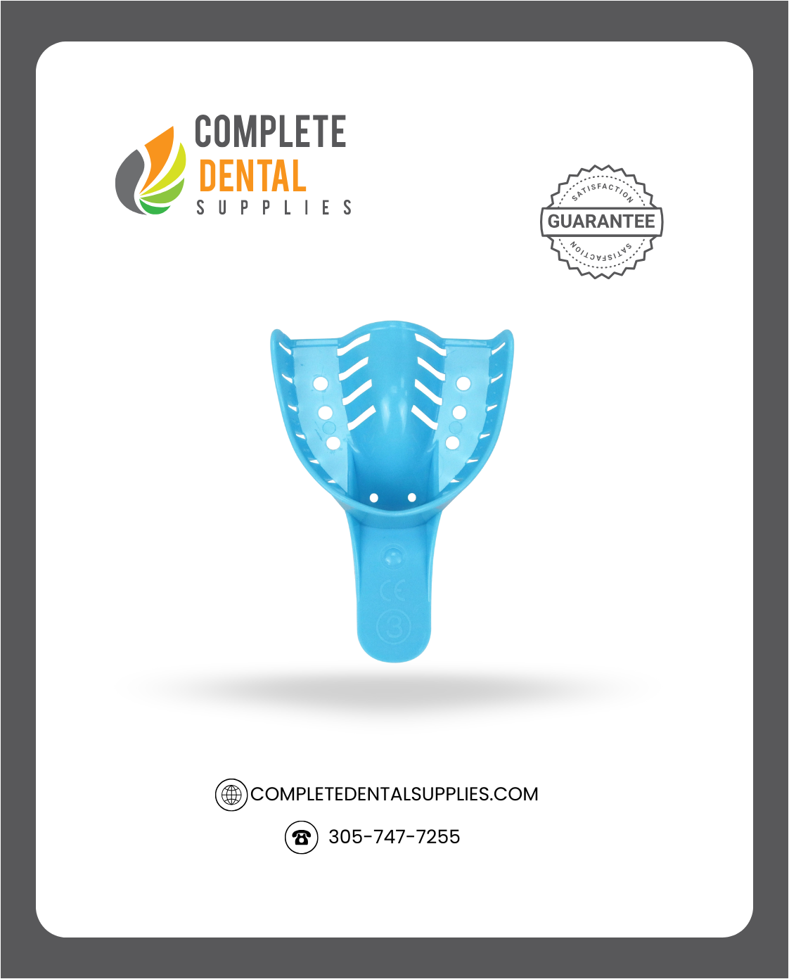 Disposable Impression Trays, Perforated # 3, Medium Upper, 12 pcs/bag.