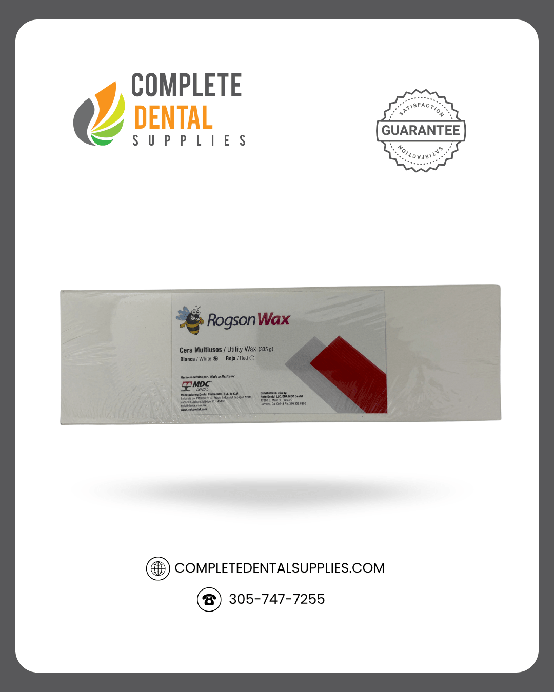 Utility Wax, Clear round strips, 335gr/box