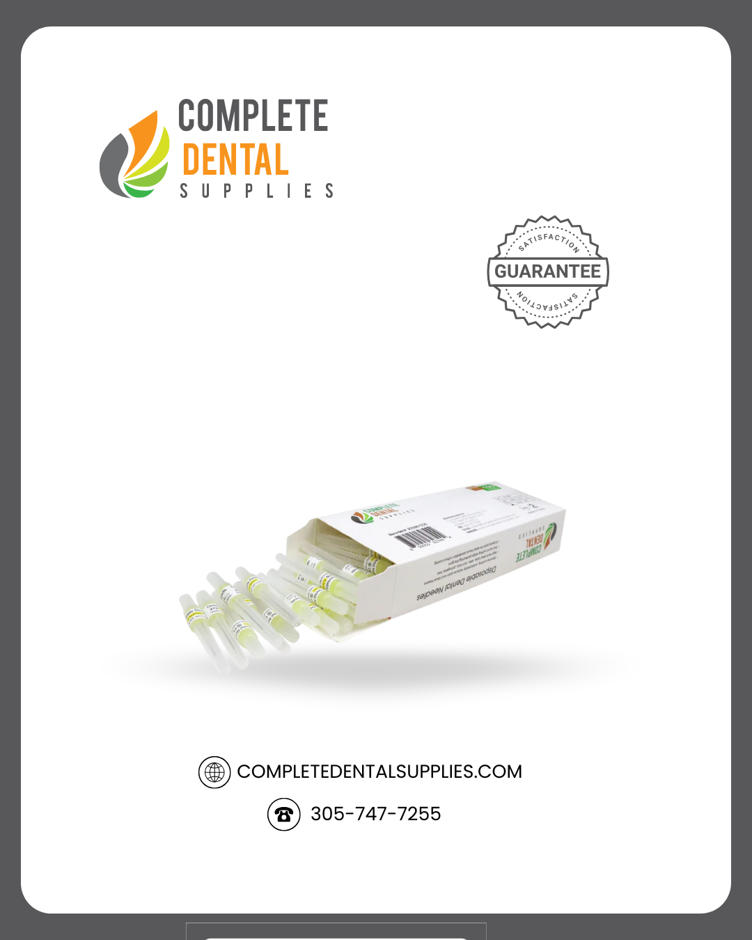 Disposable Dental Needles 27G / Long, 100 pcs / box.