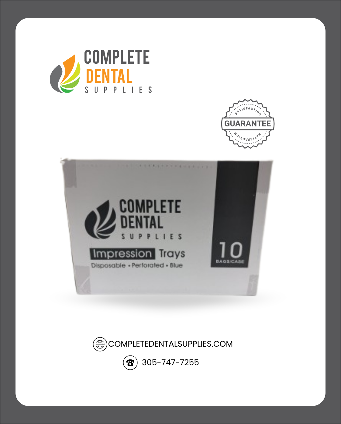 Disposable Impression Trays, Perforated # 3, Medium Upper, 12 pcs/bag.