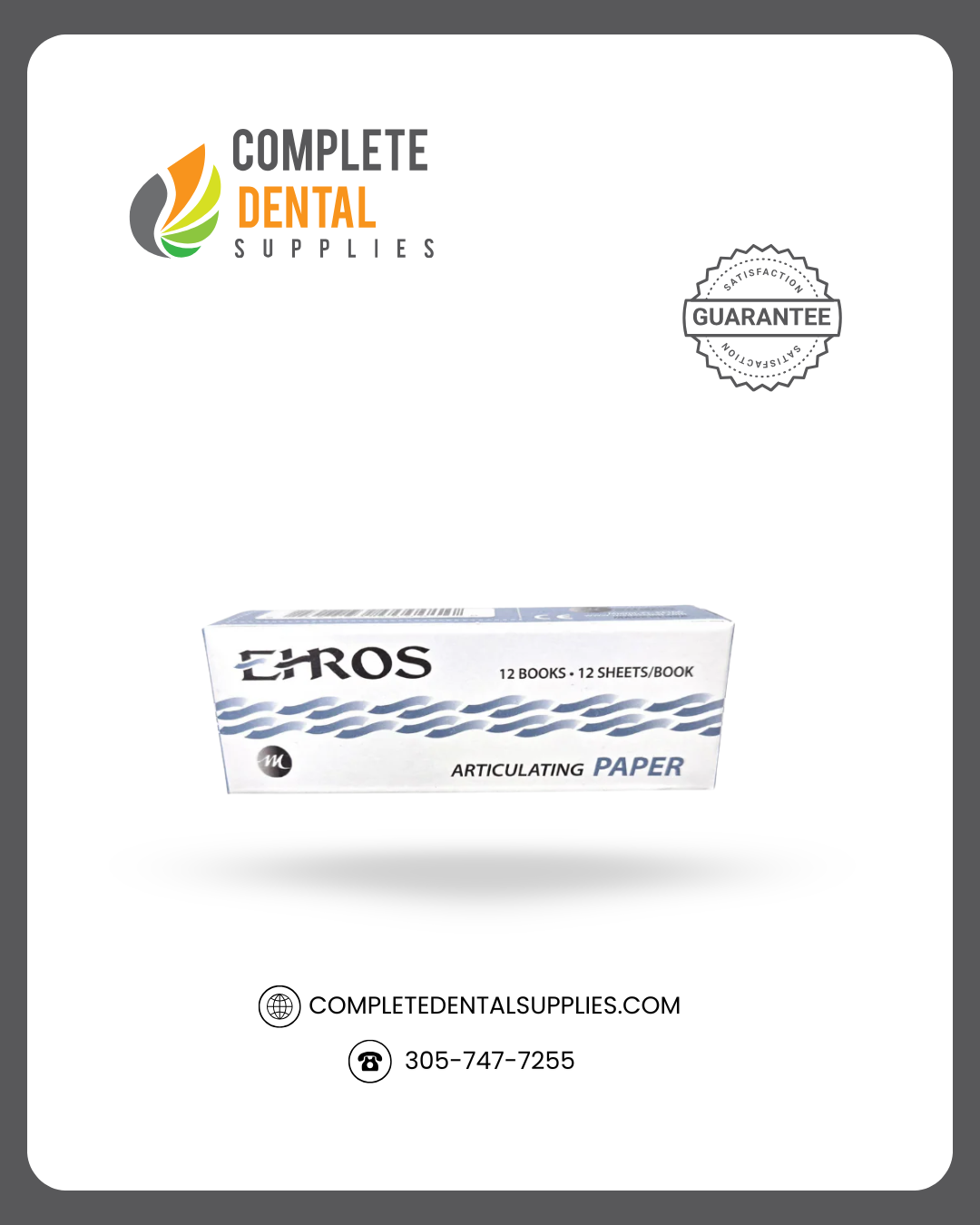 Ehros Articulating Paper - Thin - Red/Blue, 144/box