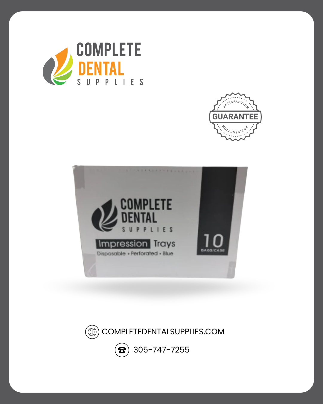 Disposable Impression Trays, Perforated # 2, Large Lower, 12 pcs / bag.