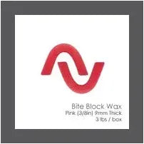 Bite Block Wax - 3/8"( 9mm) Thick - Pink, 100 pcs/box.