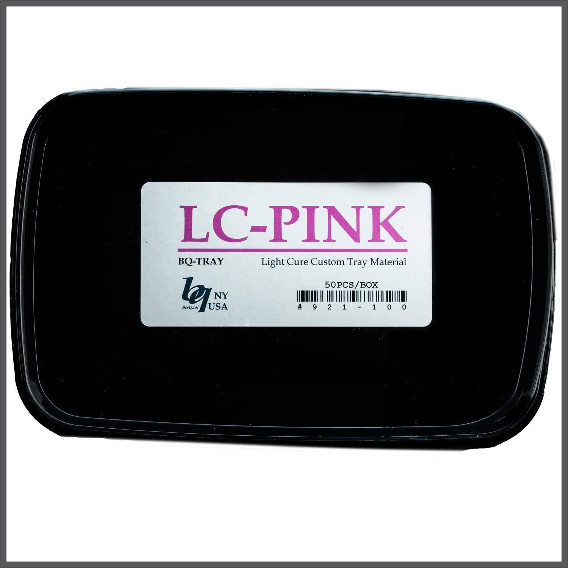 Light Cure Custom Tray Material, LC-PINK, 2.0 mm Thick, 50pcs/box.