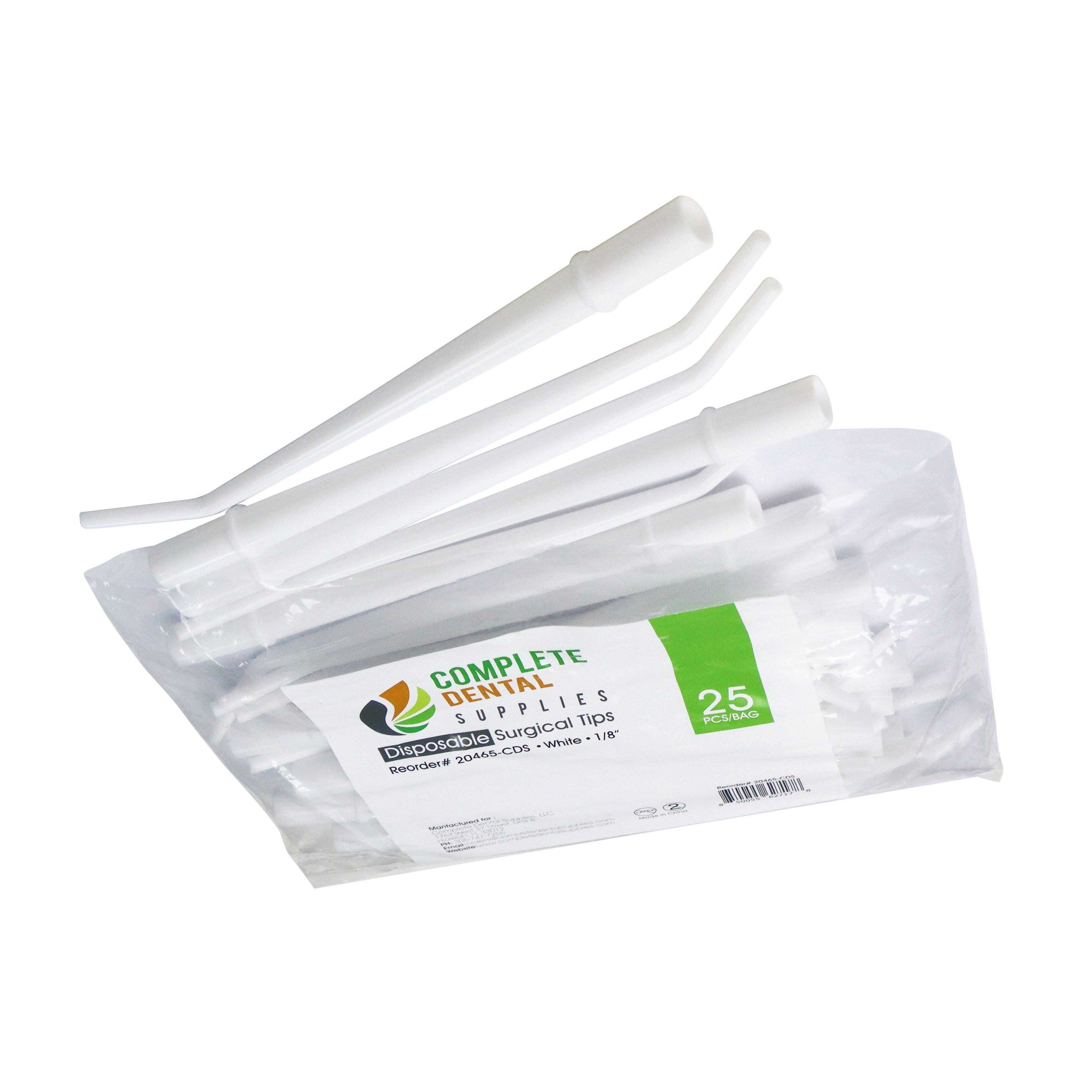 Disposable Surgical Tips 1/8”, White, 25 pcs / Bag.