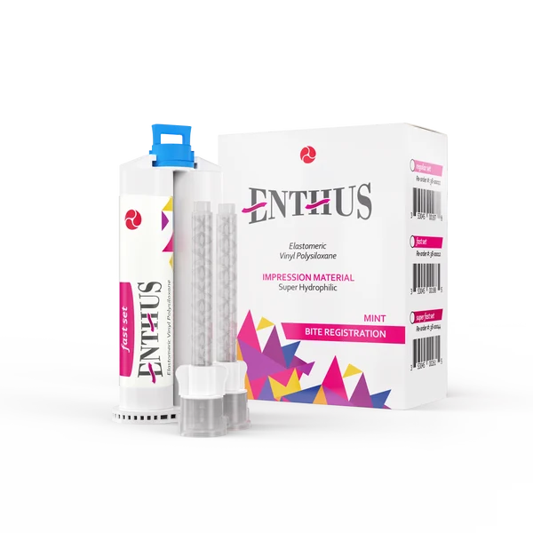 Enthus Bite Registration Fast Set – Spearmint, 2 × 50 mL
