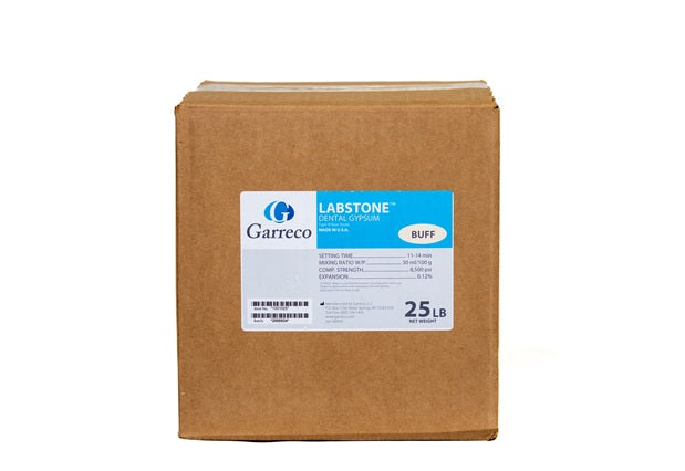 Labstone Buff, Type III, Setting time 11-14 min,  25 Lbs/Box.