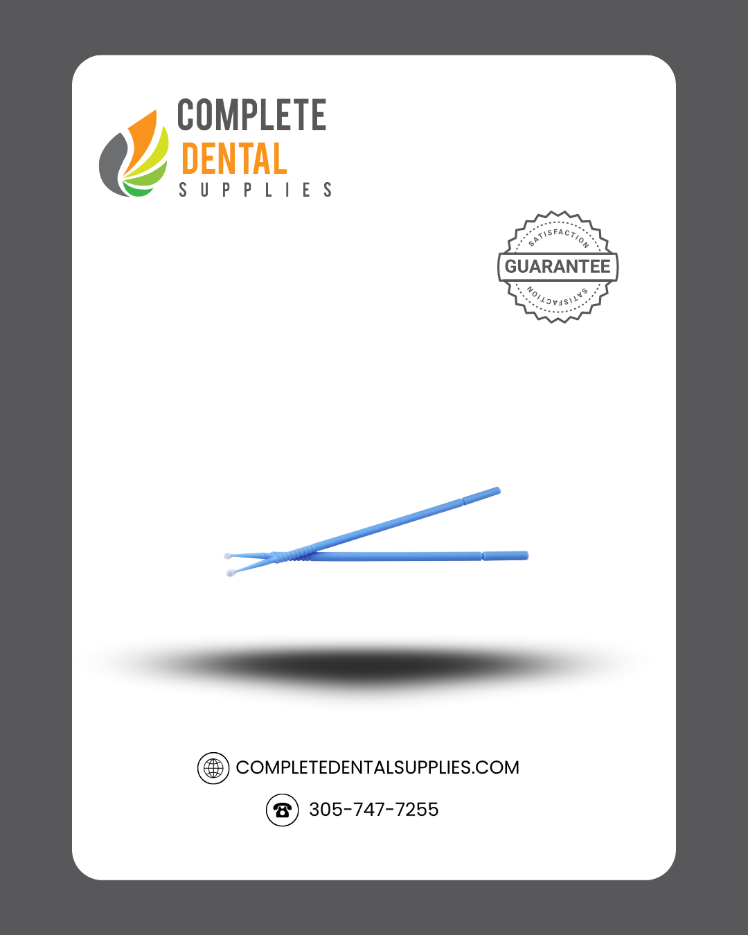 Micro Applicators, Plastic Canister Packaging, # 3, 100 pcs/tubes, 4 tubes/Box.