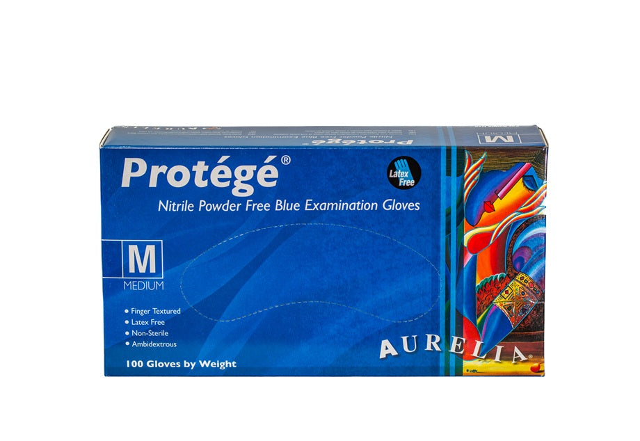 Nitrile Exam Gloves, Powder Free, Sky Blue Color, MEDIUM