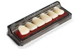 MDC New Tec Upper Anterior, Acrylic Resin Teeth / each.