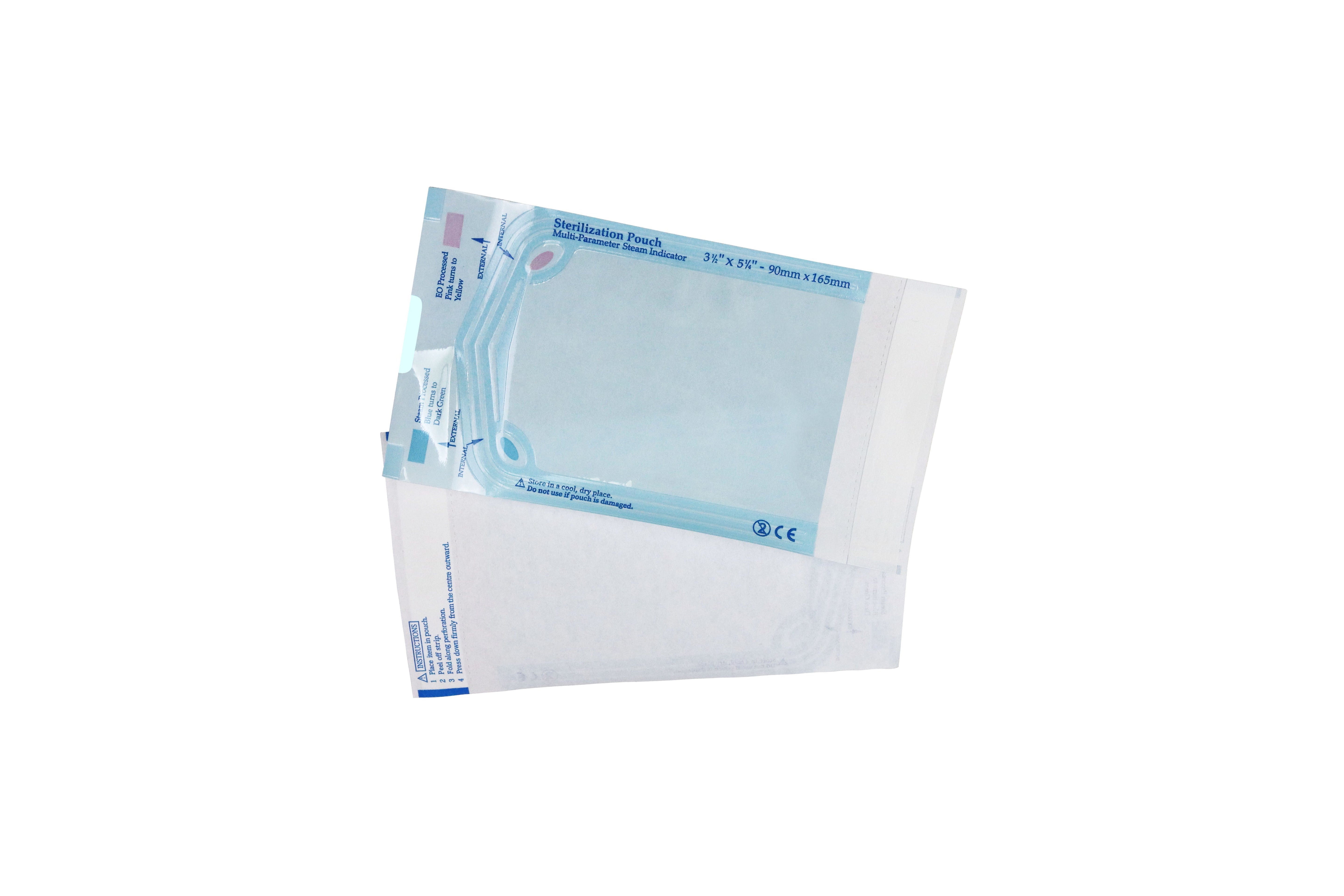 Self Sealing Sterilization Pouches 3.5"*5.25", 90×(135+30)mm, 200 pcs / box.
