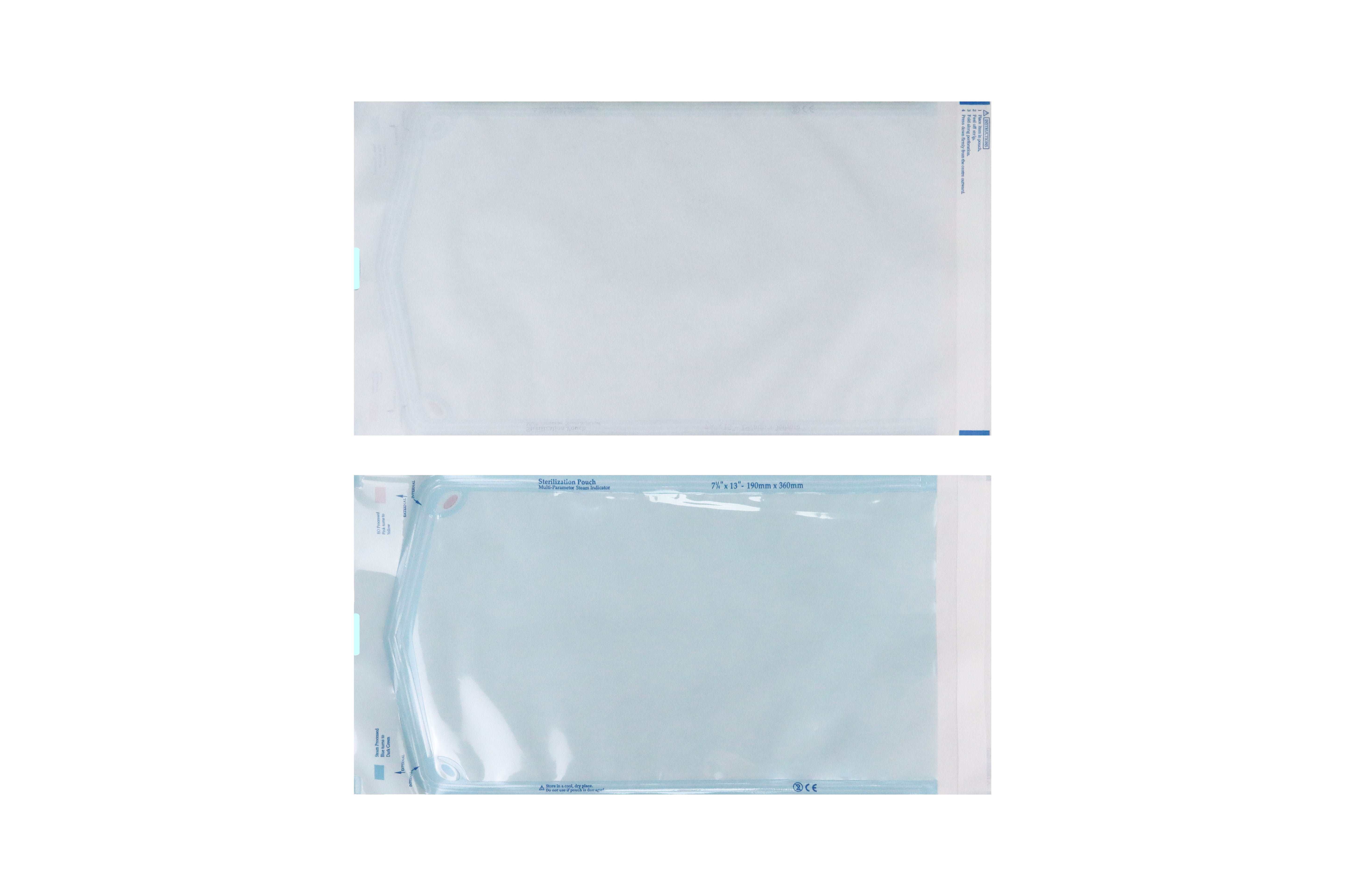 Self Sealing Sterilization Pouches 7.25"*13", 190×(330+30)mm, 200 pcs / box.