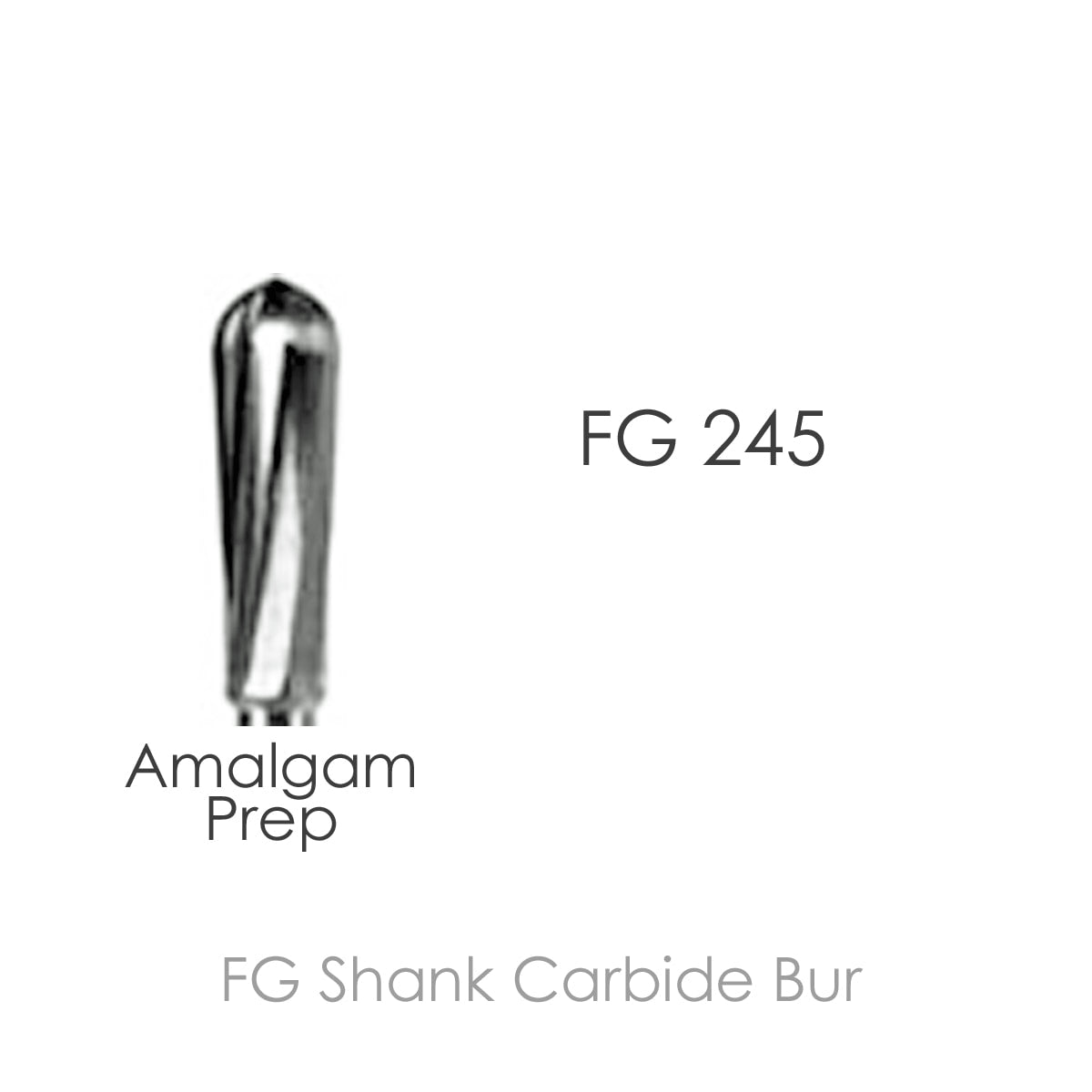 Carbide bur  FG245, Amalgam Prep, 10pcs/Pack