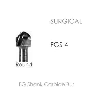 FG Surgical Carbide Bur, FGS 4, 10/pk